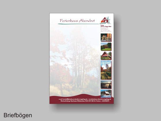 Briefpapier einer Ferienwohnung