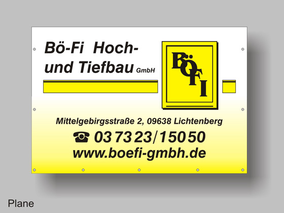 Bauplanen mit Druck